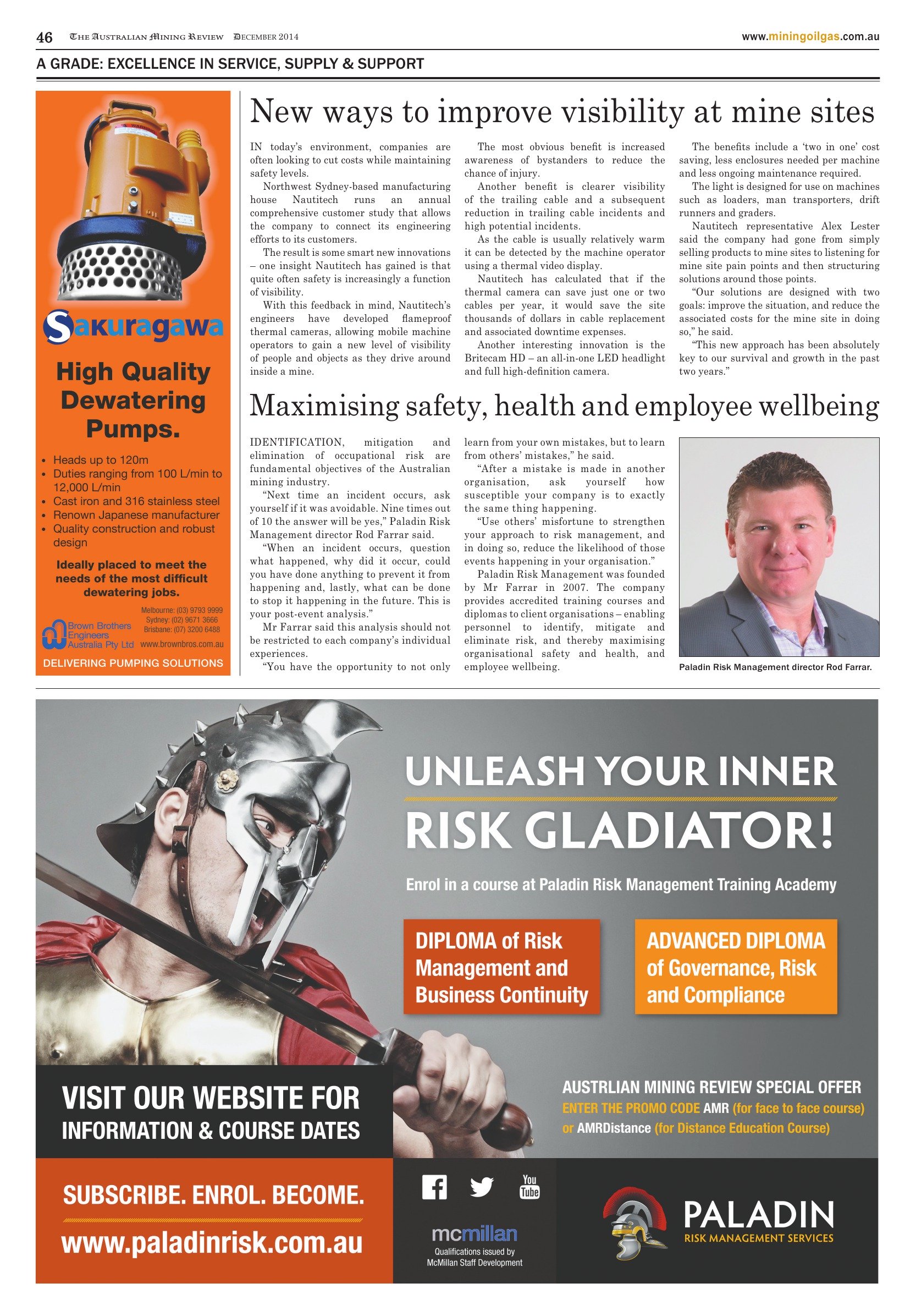 The Australian Mining Review, December 2014 – New ways to improve visibility at mine sites